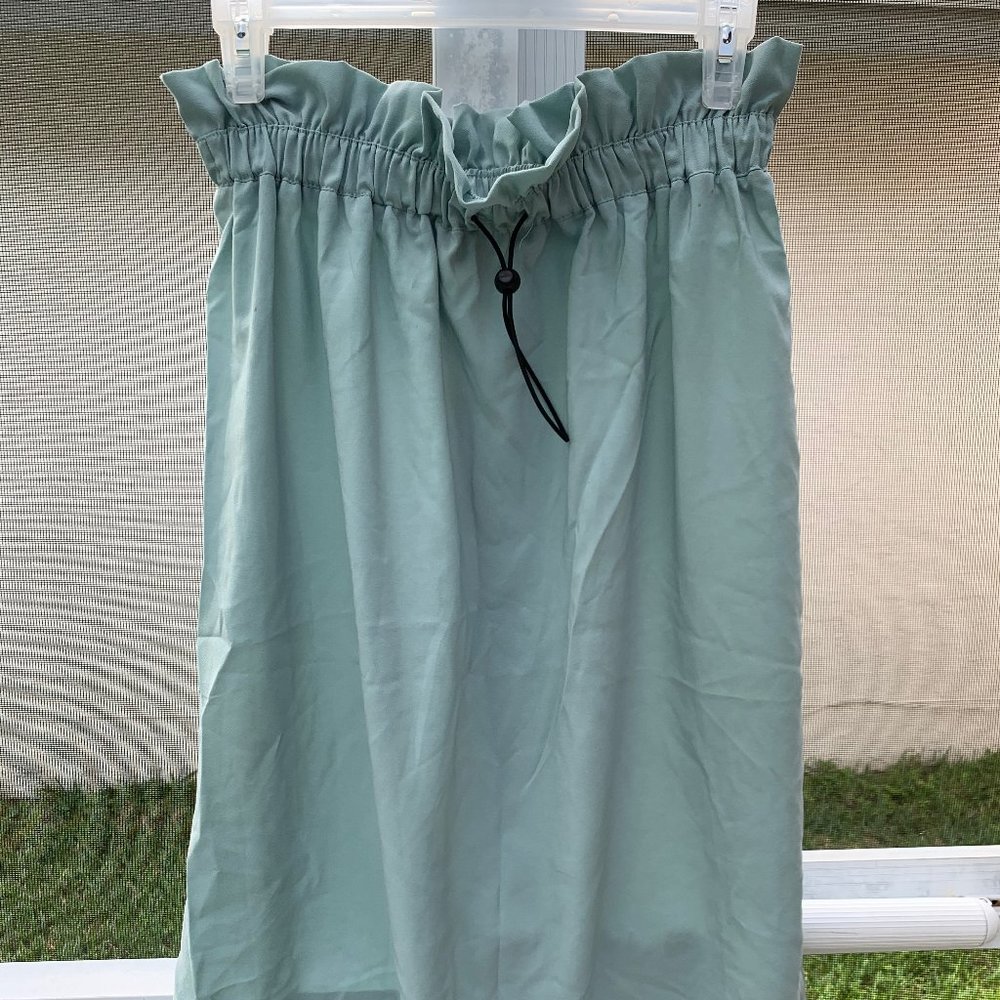 Teal Mid Length Loose Skirt